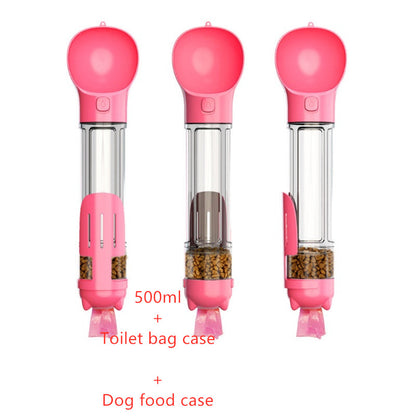 3-In-1 Portable Pet Outdoor Travel Water Bottle