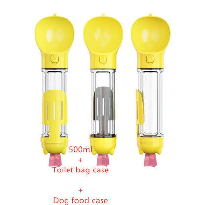 3-In-1 Portable Pet Outdoor Travel Water Bottle