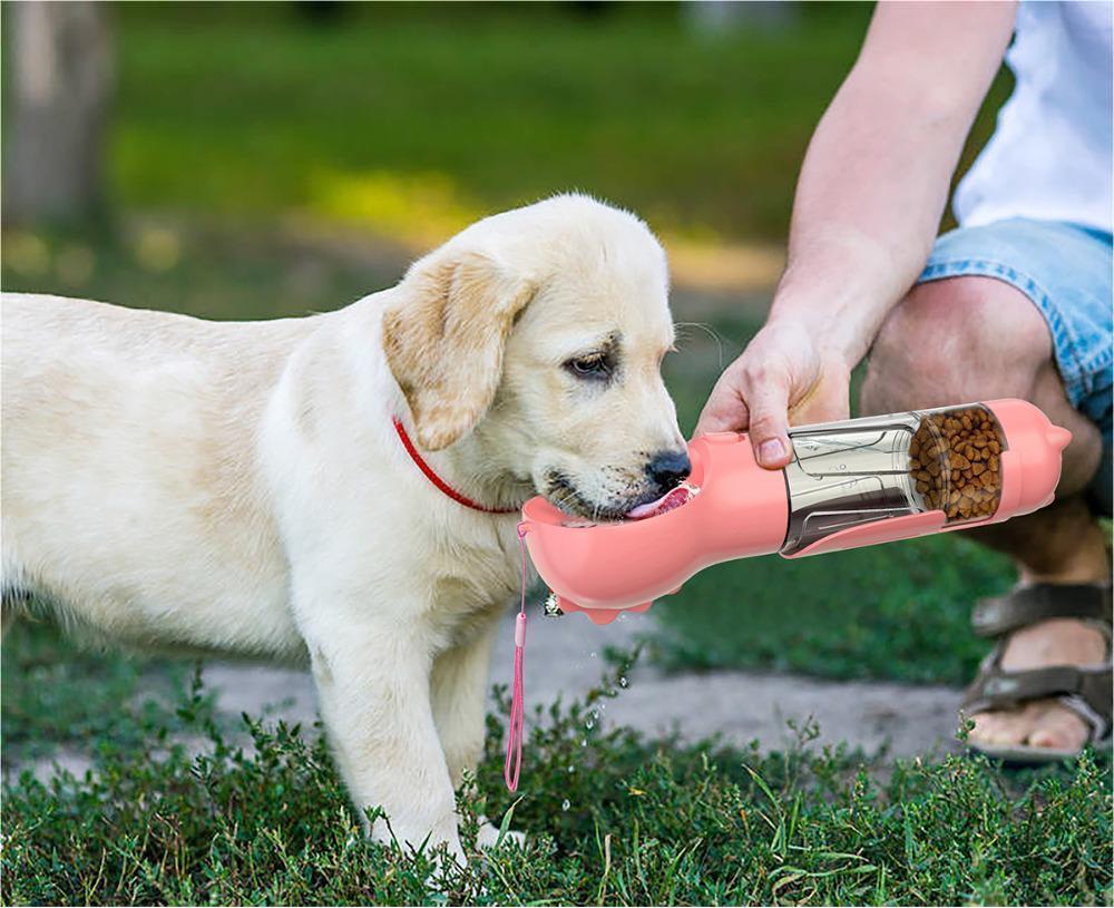 3-In-1 Portable Pet Outdoor Travel Water Bottle